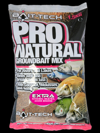 Bait-Tech Pro Natural River Extra Groundbait 1.5kg