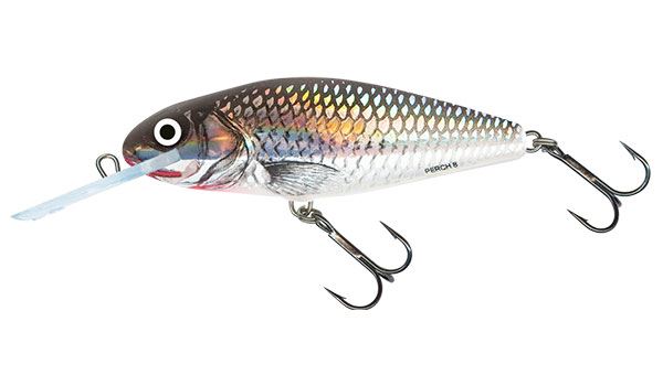 Salmo Holographic Grey Shiner Perch Deep Runner 8cm